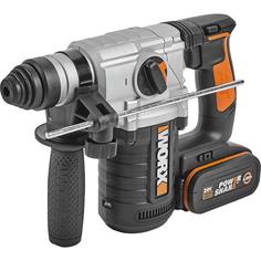 Аккумуляторный перфоратор SDS-plus Worx WX392, 20 В Li-ion 2x4 Ач, 2.2 Дж