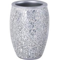 Стакан для зубных щёток «Snow» полирезина цвет серебро Fixsen