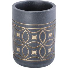 Стакан для зубных щёток «Coin» полирезина цвет серый Fixsen