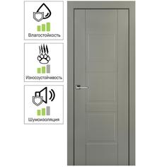 Дверь межкомнатная Этна глухая эмаль цвет грей 80x200 см (с замком) Принцип