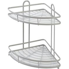 Полка для ванной комнаты Termo SWR-1003 двухъярусная угловая металл цвет серый Swensa