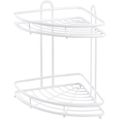 Полка для ванной комнаты Termo SWR-1003 двухъярусная угловая металл цвет белый Swensa