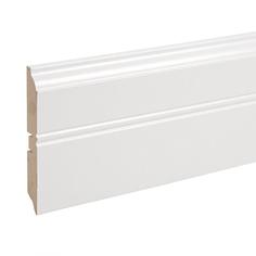 Плинтус напольный МДФ под покраску 12 см 2.4 м цвет белый