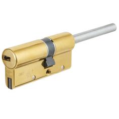 Цилиндр Cisa AP4S 0P3S7-12.66, 35x10x25 мм, ключ/шток, цвет латунь, без вертушки