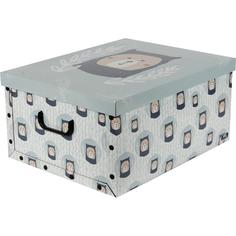 Коробка «Медведи», 390x500x240 мм, 46.8 л, картон, цвет синий Domo PAK