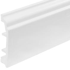 Плинтус напольный вспененный ПВХ под покраску 8 см 2.5 м цвет белый