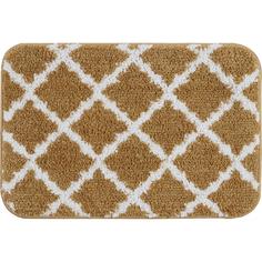 Коврик HF-112 Trellis-08 40x60 см, полиэстер, цвет горчичный