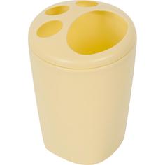 Стакан для зубных щеток Aqua с разделителем цвет желтый Berossi