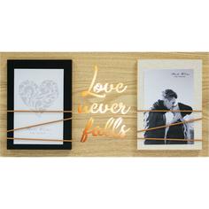 Рамка для 2-ух фотографий с подсветкой «Love never folls», 10х15 см