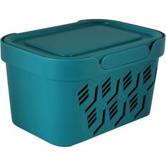 Ящик Deluxe, 189х110x132 мм, 1.9 л, полипропилен, цвет голубой Бытпласт