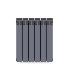Радиатор Rifar Monolit 500 6 секций боковое подключение биметалл цвет серый