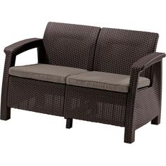 Диван Keter Corfu love seat 128x70x79 см полиротанг коричневый