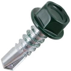 Саморезы кровельные RAL6005 зеленые 5.5x19, 120 шт. НЕВСКИЙ КРЕПЕЖ