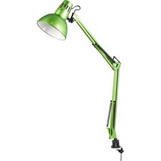 Рабочая лампа настольная KD-312 на струбцине, цвет зелёный Camelion