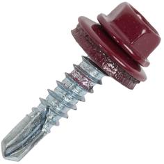 Саморезы кровельные RAL3005 красные 5.5x25 100 шт. НЕВСКИЙ КРЕПЕЖ