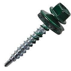 Саморезы кровельные RAL6005 зеленые 4.8x35, 80 шт. НЕВСКИЙ КРЕПЕЖ