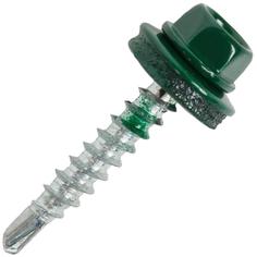 Саморезы кровельные RAL6005 зеленые 4.8x28, 110 шт. НЕВСКИЙ КРЕПЕЖ