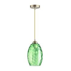 Светильник подвесной Sapphire, 1 лампа, 3 м², цвет зелёный Lumion