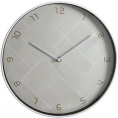 Часы настенные «Графика» пластик серые 30х30х4 см