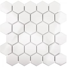 Мозаика керамическая StarMosaic Homework Hexagon White Glossy 26.5x27.8 см цвет белый