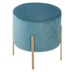 Табурет с мягкой обивкой, круглый, 34 см, цвет синий Atmosphera