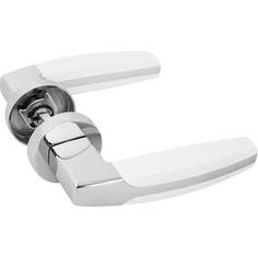 Ручка дверная Armadillo Arc URB2 без запирания ЦАМ гальваническое покрытие цвет хром/белый