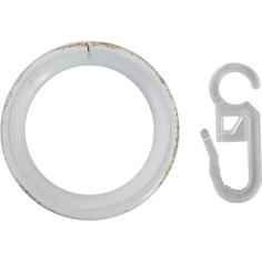 Кольцо с крючком Orbis, металл, цвет античный белый, 2 см, 10 шт.
