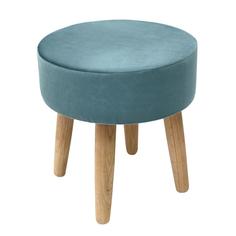 Пуф круглый Kauffort Классика 36x36 см цвет лазурный