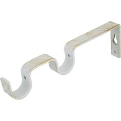 Держатель двухрядный простой Orbis, металл, цвет античный белый, 2 см