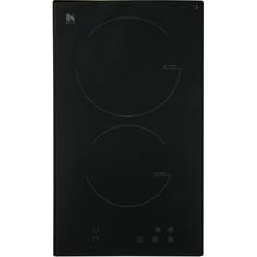 Варочная панель электрическая Kitll KHH 3001 BLACK, 2 конфорки, 30x52 см, цвет черный
