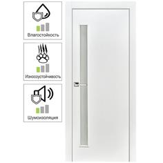 Дверь межкомнатная остекленная финиш-бумага ламинация цвет белый 80x200 см Принцип