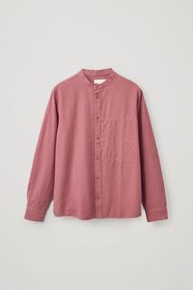 РУБАШКА СТАНДАРТНОГО КРОЯ БЕЗ ВОРОТНИКА COS