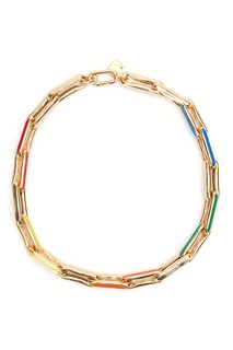 Золотое ожерелье-цепь с разноцветным покрытием Lauren Rubinski