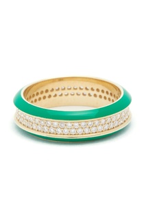 Золотое кольцо с зеленым покрытием Lauren Rubinski