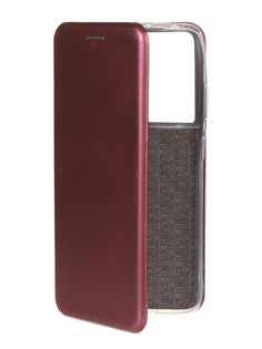 Чехол Wellmade для Samsung Galaxy S21 Ultra Book Case Burgundy WM-0063-BY