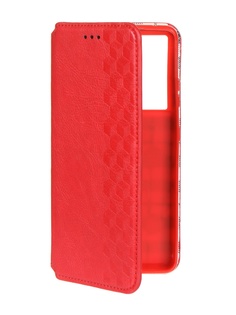 Чехол Wellmade для Samsung Galaxy S21 Ultra Book Case Red WM-0063-RD