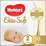 Подгузники Huggies Элит Софт 2 (4-6 кг) 50 шт NEW