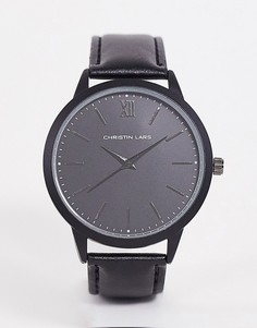Мужские однотонные часы черного цвета Christian Lars-Черный цвет