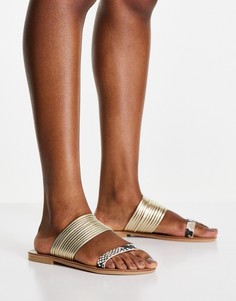 Бежевые сандалии на плоской подошве KG by Kurt Geiger Rilson-Светло-бежевый цвет