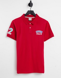 Красная футболка-поло с логотипом Russell Athletic-Красный