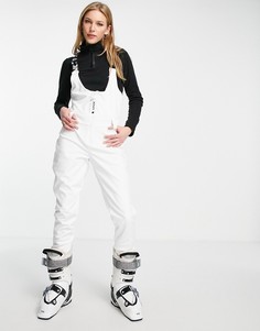 Белые узкие лыжные брюки из технологичной эластичной ткани Surfanic Amity-Белый