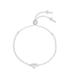 Эксклюзивный браслет на завязках с отделкой кристаллами серебристого и синего цветов Ted Baker Exclusive Saraah-Серебристый