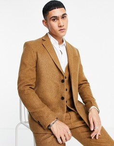 Пиджак свободного кроя из материала с добавлением шерсти Bolongaro Trevor-Коричневый цвет