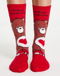 Красные носки с надписью "Need a hug" Typo x Care Bears-Красный