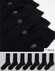 Набор из 7 пар черных носков French Connection-Черный