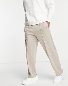 Светло-бежевые джоггеры с широкими штанинами от комплекта Topman-Светло-бежевый цвет