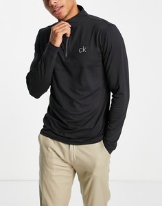 Черный лонгслив с молнией длиной 1/4 Calvin Klein Golf Newport-Черный цвет
