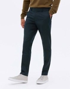 Строгие узкие брюки темно-синего цвета New Look-Темно-синий