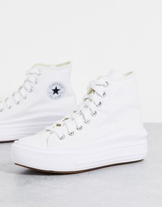 Высокие кроссовки цвета слоновой кости Converse Chuck Taylor All Star Move-Белый