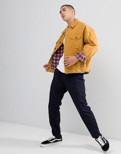 Свободная джинсовая куртка в клетку ASOS DESIGN-Желтый